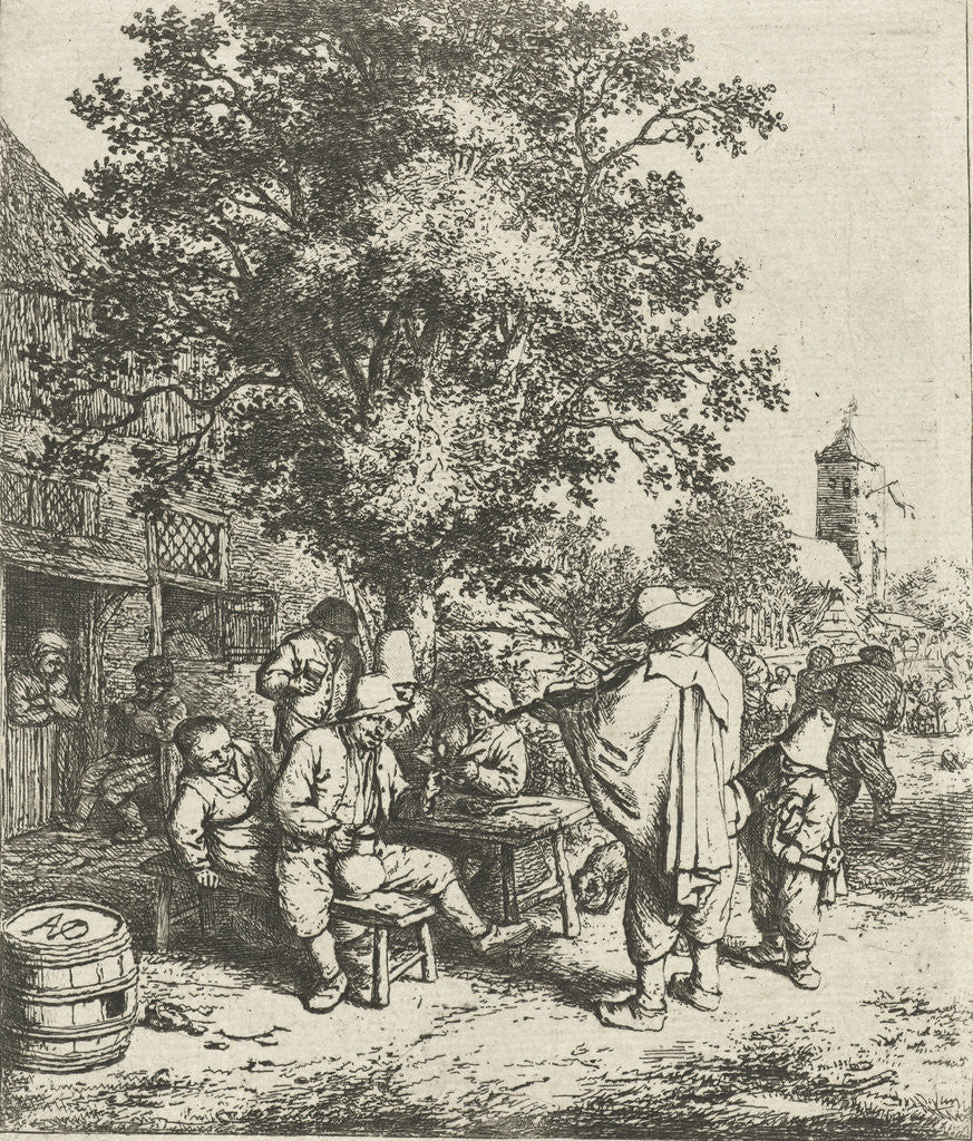 Detail of Violin Player and a young winch turner by Adriaen van Ostade