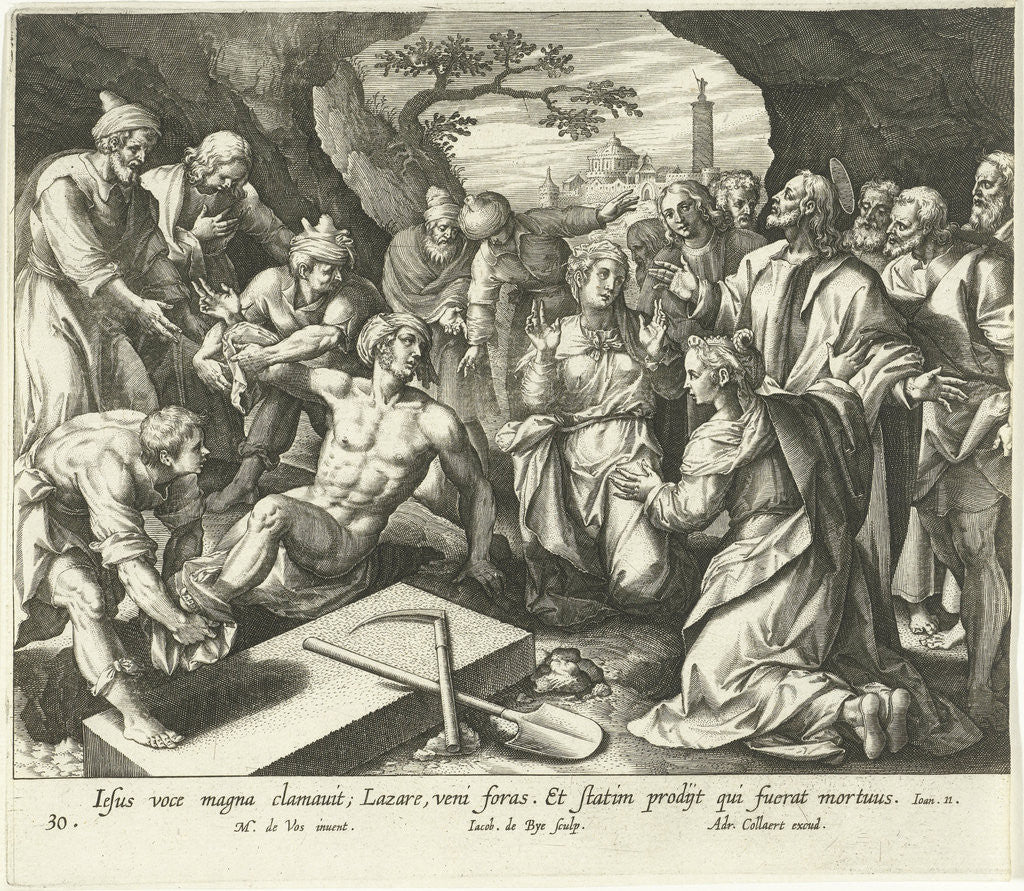 Detail of Raising of Lazarus by Adriaen Collaert