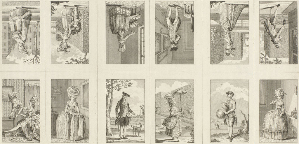 Detail of Male and female costumes by Noach van der Meer II