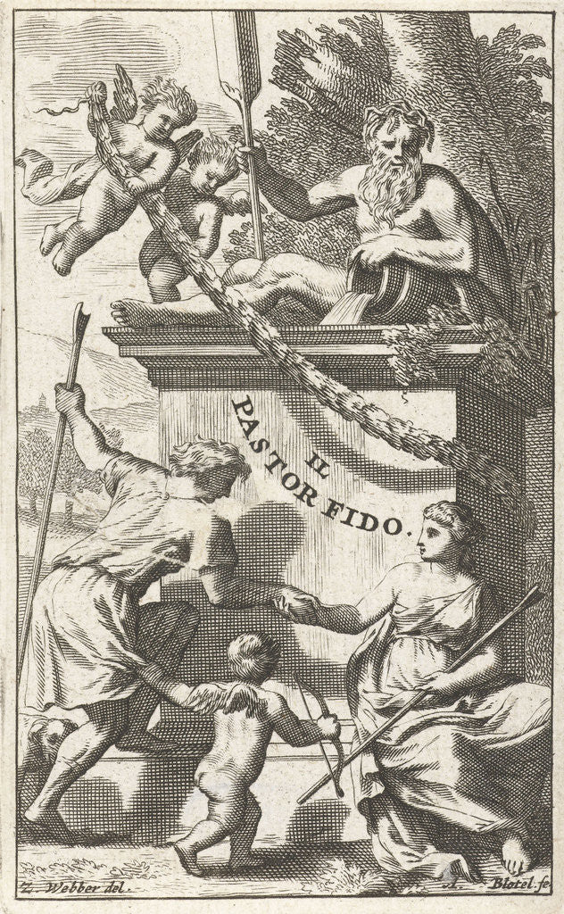 Detail of Title page for UK Guarini, Il pastor fido by Pierre Marteau