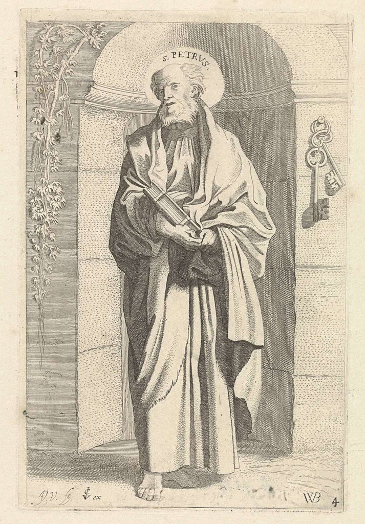 Detail of St. Peter by Claes Jansz. Visscher II