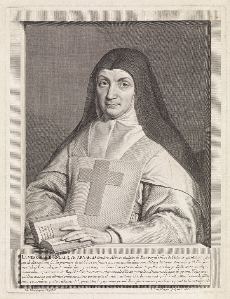 Detail of Portrait of Marie Angelique Arnauld by Pieter van Schuppen