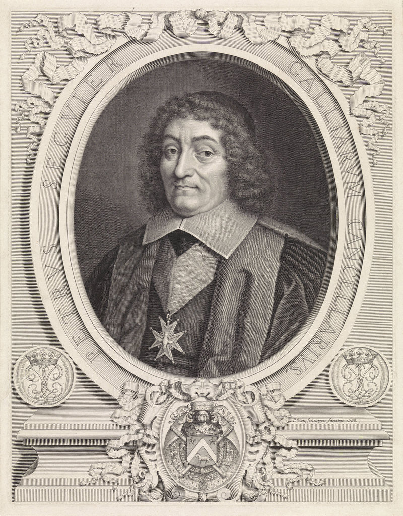 Detail of Portrait of the French chancellor Pierre Seguier by Pieter van Schuppen
