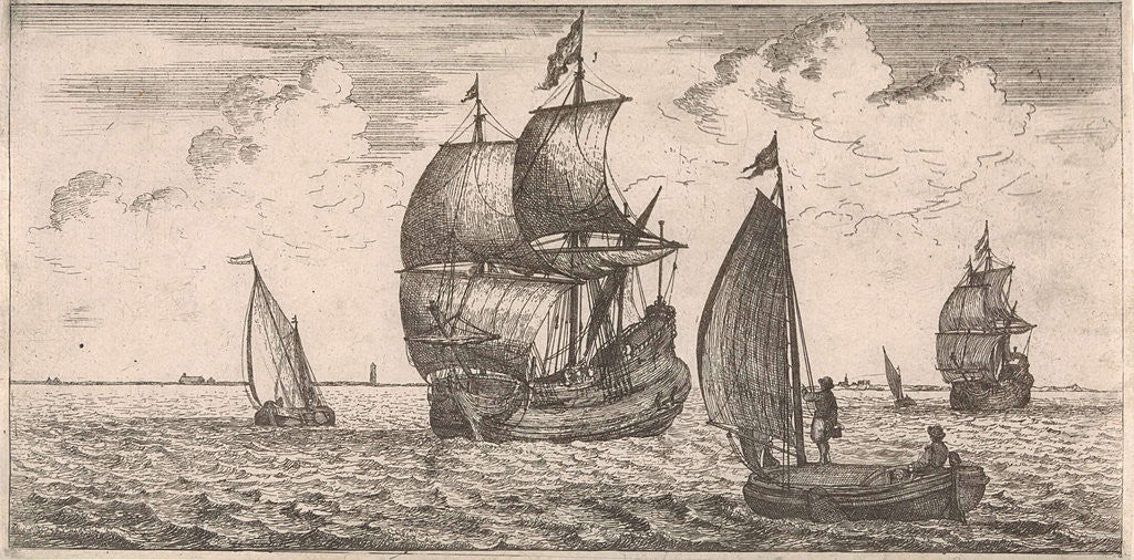 Detail of Receipt of the post at sea by Jan Houwens I
