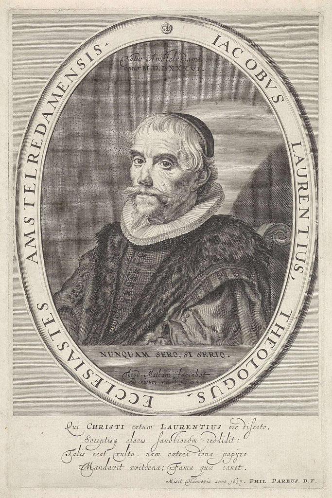 Detail of Portrait of James Lawrence by Johannes Philippus Pareus