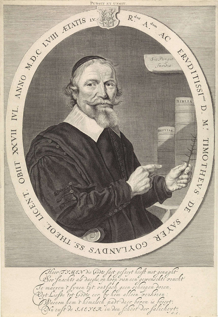 Detail of Portrait of Timotheus de Sayer by Monogrammist SC