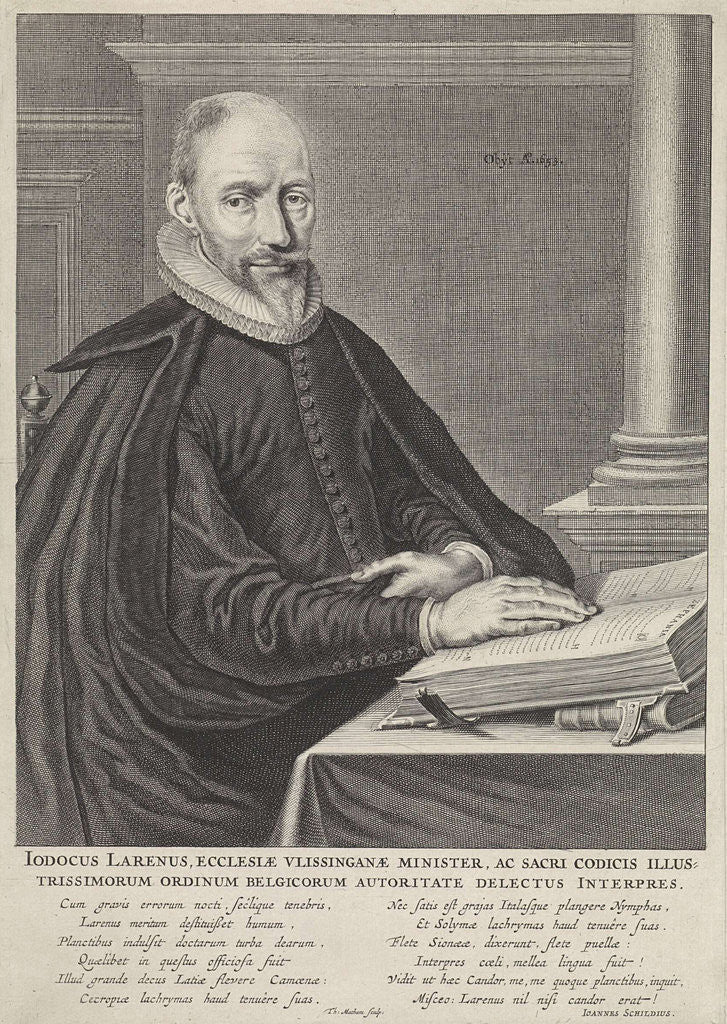 Detail of Portrait of Joost van Laren by Joannes Schildius