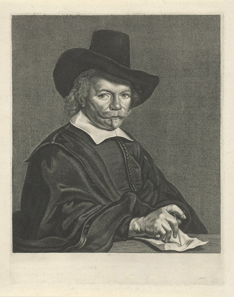 Detail of Portrait of Jan Pietersz. Douw by Reinier van Persijn