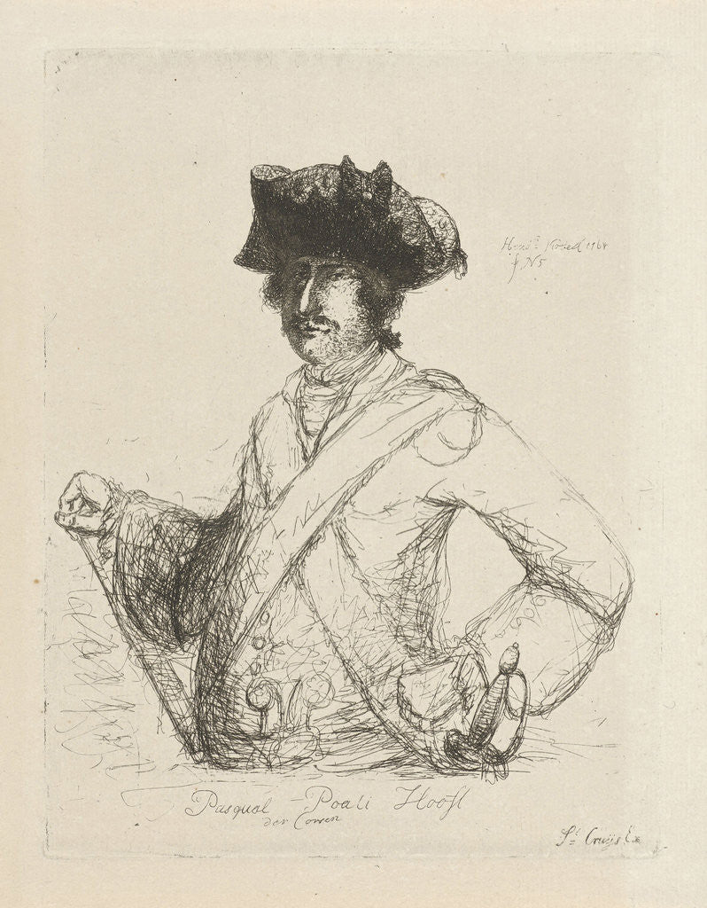 Detail of Portrait of General Pascal Paoli by Samuel Cruys