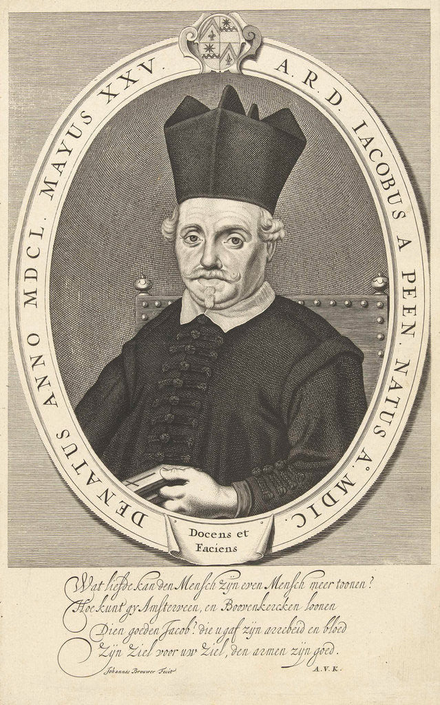 Detail of Portrait of Jacobus van Peen by Andreas van der Cruyce