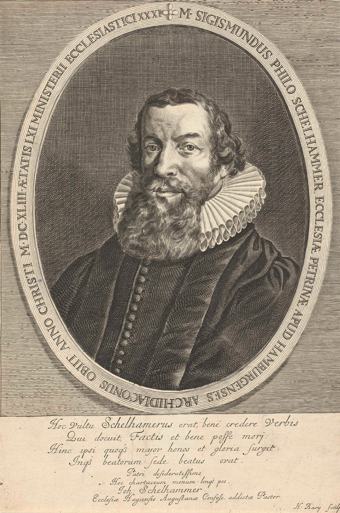 Detail of Portrait of Sigismund Philo Schelhammer by Hendrik Bary