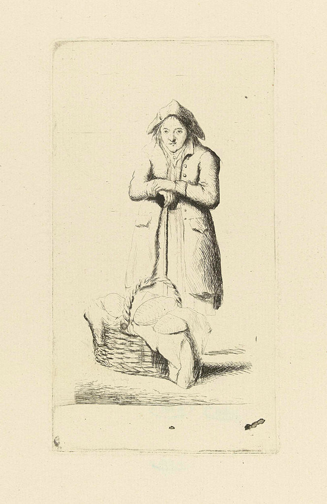 Detail of Baker with basket of breads by Marie Lambertine Coclers