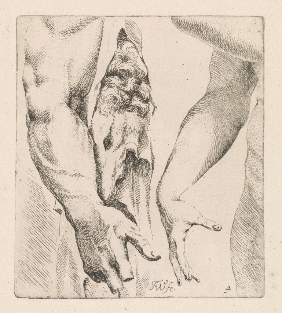 Detail of Armstudies by Augustinus Terwesten I