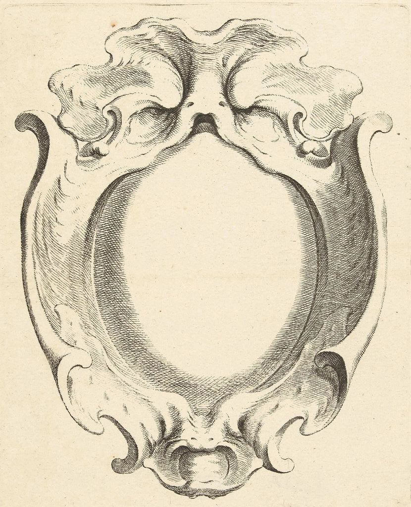 Detail of Vertical lobe oval cartouche with large compartment by Johannes Lutma II