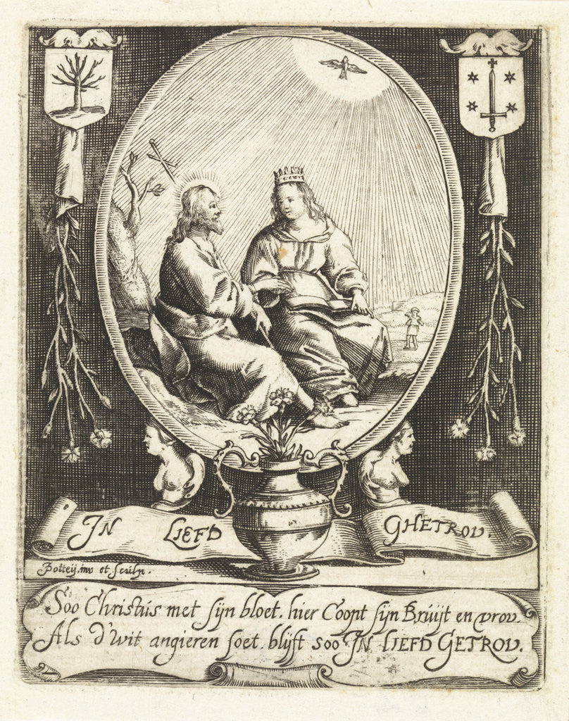 Detail of Blasoen of the Chamber of Rhetoric De witte Angieren Haarlem by Jan Pottey