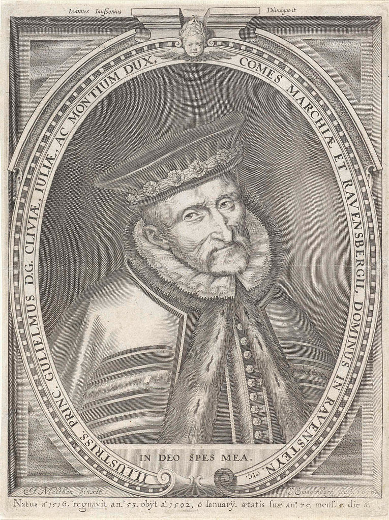 Detail of Portrait of William V, Duke of Gulik, Cleves and Berg and Count of Mark and Ravensberg by Johannes Janssonius