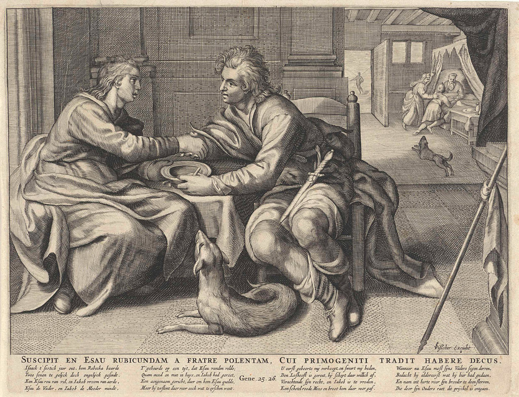 Esau sells his birthright to Jacob by Paulus Moreelse