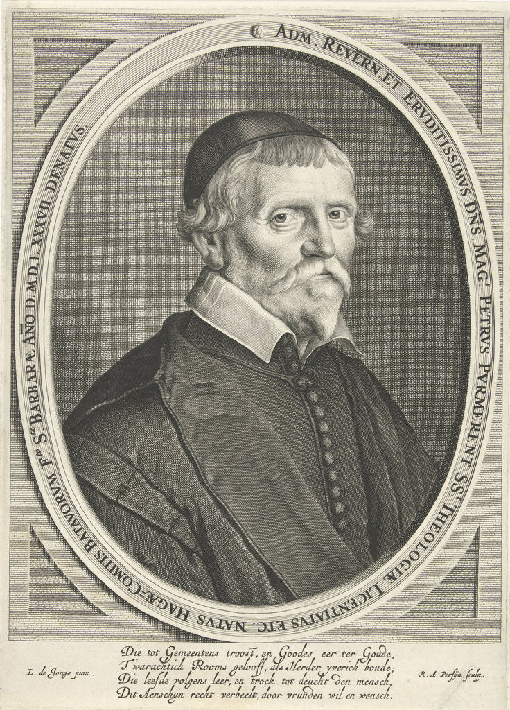 Detail of Portrait of Peter Purmerent by Reinier van Persijn