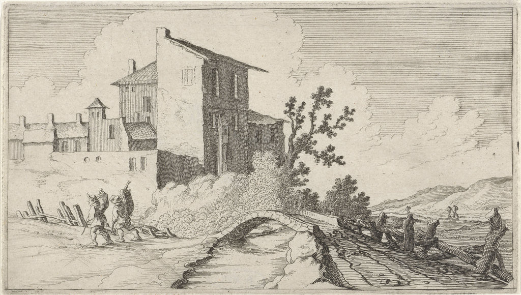 Detail of Bridge for walled buildings by Gillis van Scheyndel I