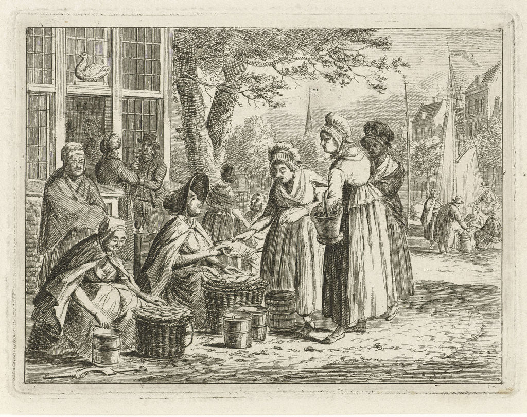 Detail of fish saleswomen by Christiaan Meijer