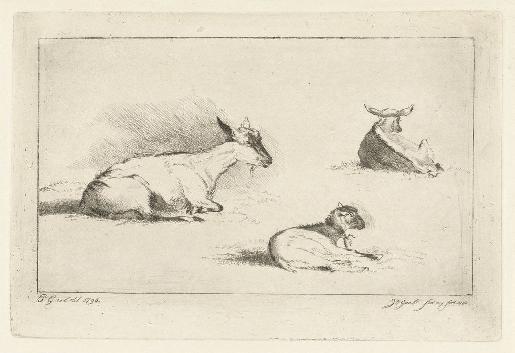 Detail of Three kids by Jacobus Cornelis Gaal