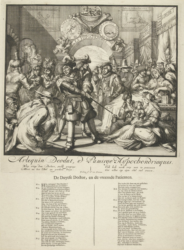 Detail of Cartoon on the interference of Louis XIV in the English throne by Gisling