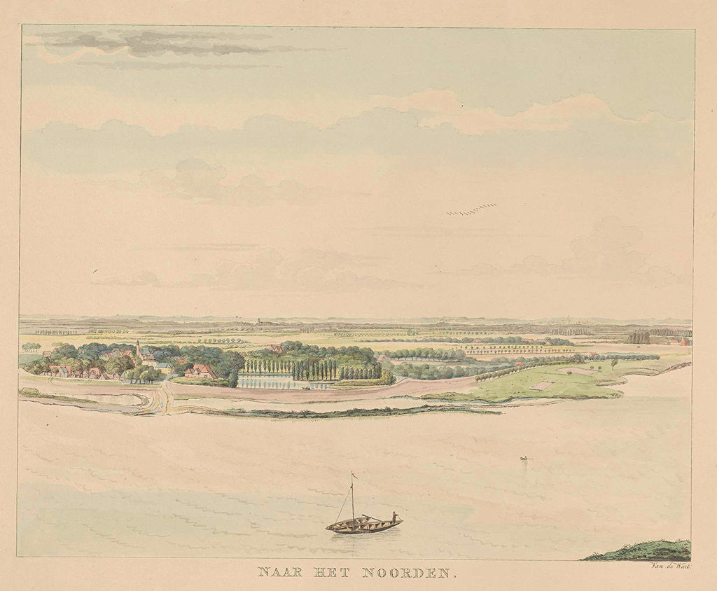 Detail of View of the Waal north of Nijmegen by Derk Anthony van de Wart