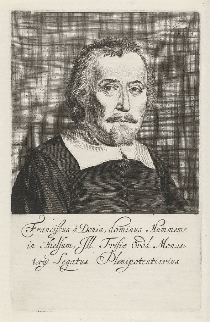 Detail of Portrait of Frans van Donia by Pieter Nolpe