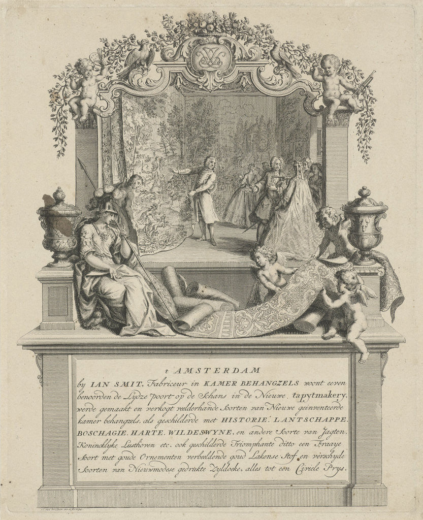 Detail of Address Map of Jan Smit, manufacturer of room hangings by Adolf van der Laan