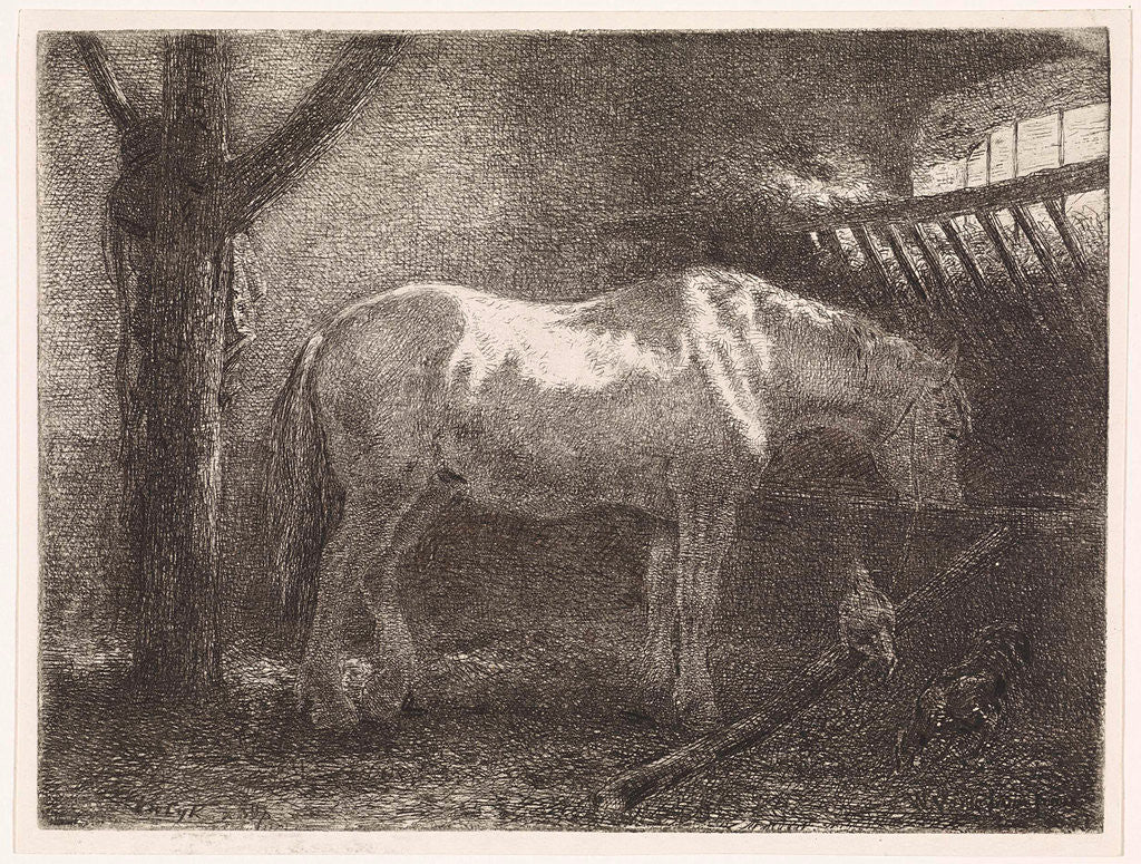 Detail of Horse in stable by Jan Vrolijk