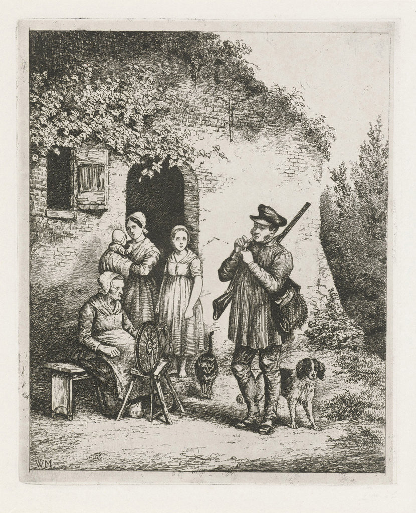 Detail of Company for the door of a house by Christiaan Wilhelmus Moorrees