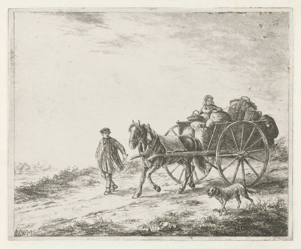 Detail of farm wagon with load by Christiaan Wilhelmus Moorrees