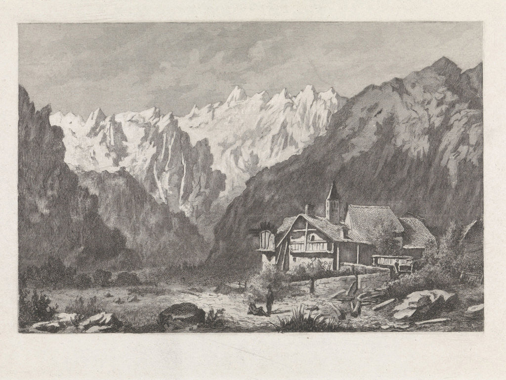 Detail of View of the Col du Géant, Chamonix-Mont-Blanc by Anonymous