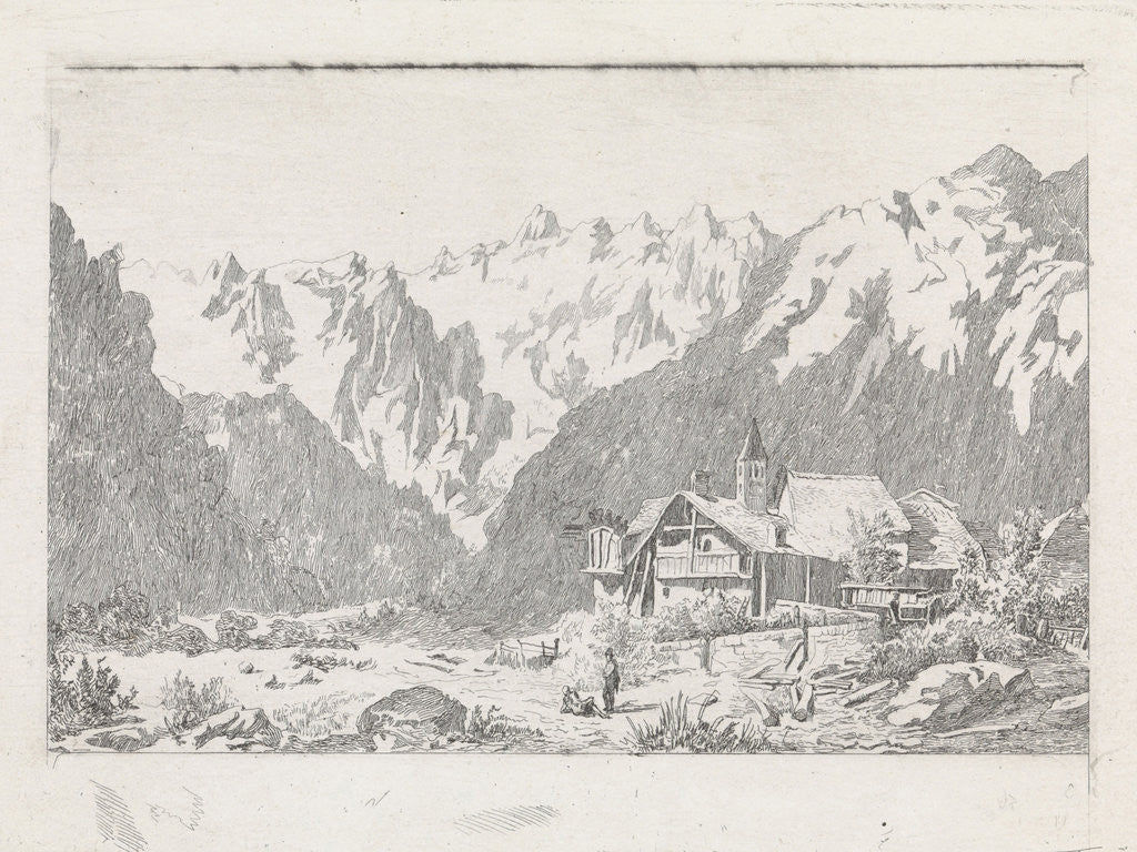 Detail of View of the Col du Géant by Marinus van Raden