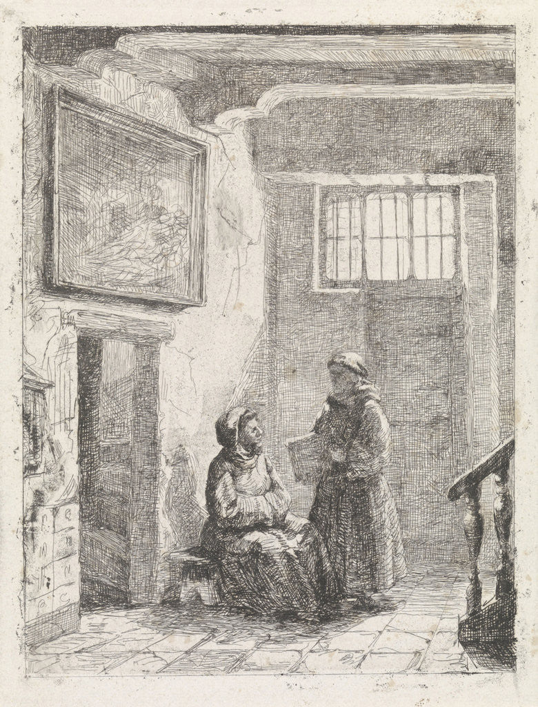 Detail of Sitting and standing monk by David van der Kellen III