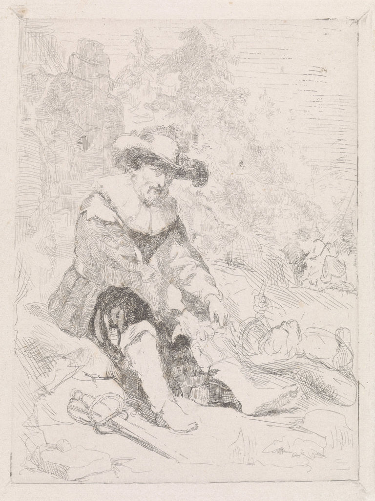 Detail of Wounded soldier by David van der Kellen III