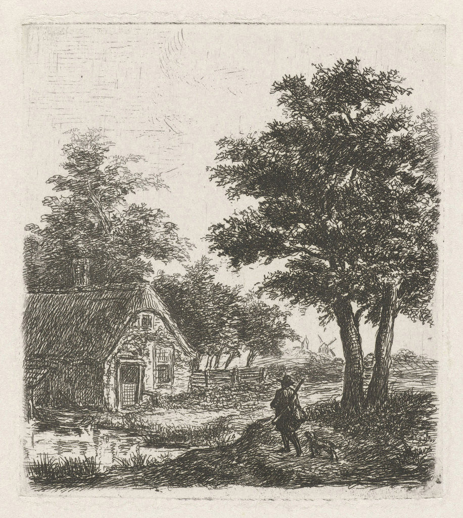 Detail of Hunter in a landscape by David van der Kellen II