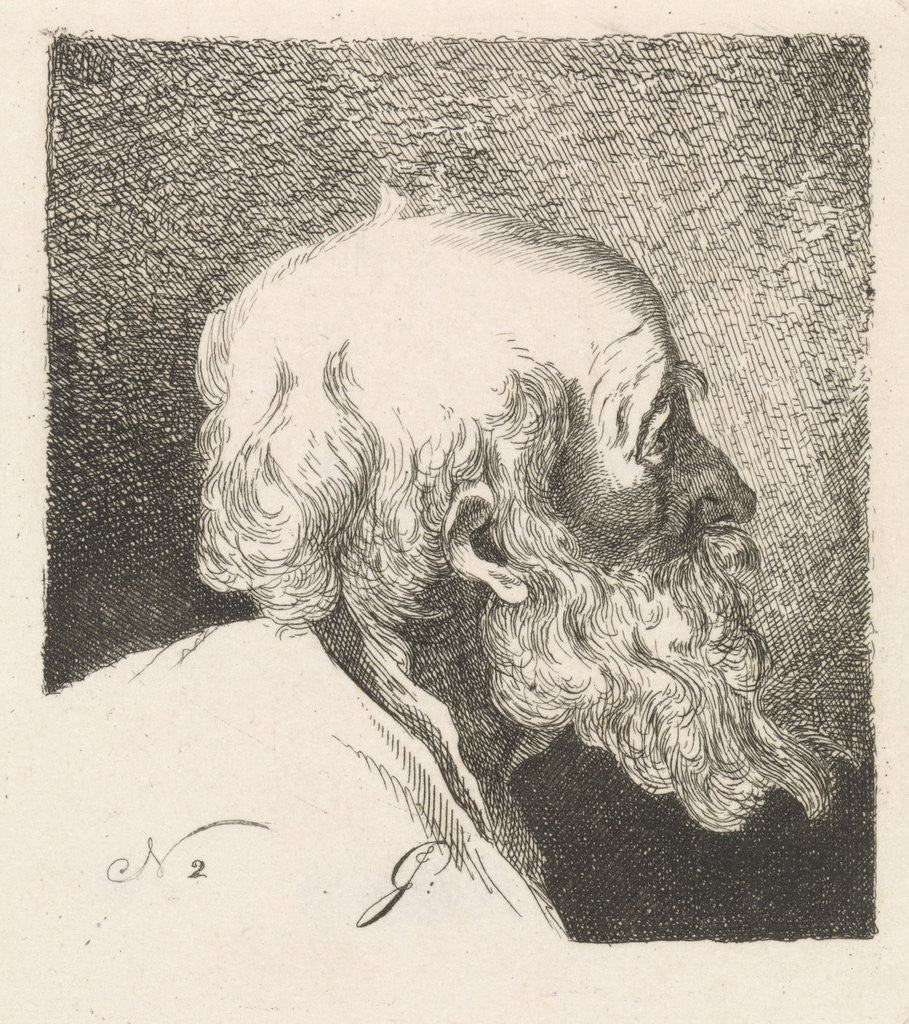 Detail of Portrait of an old man by George Jooss
