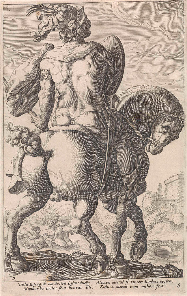 Detail of Titus Manlius horseback by Franco Estius