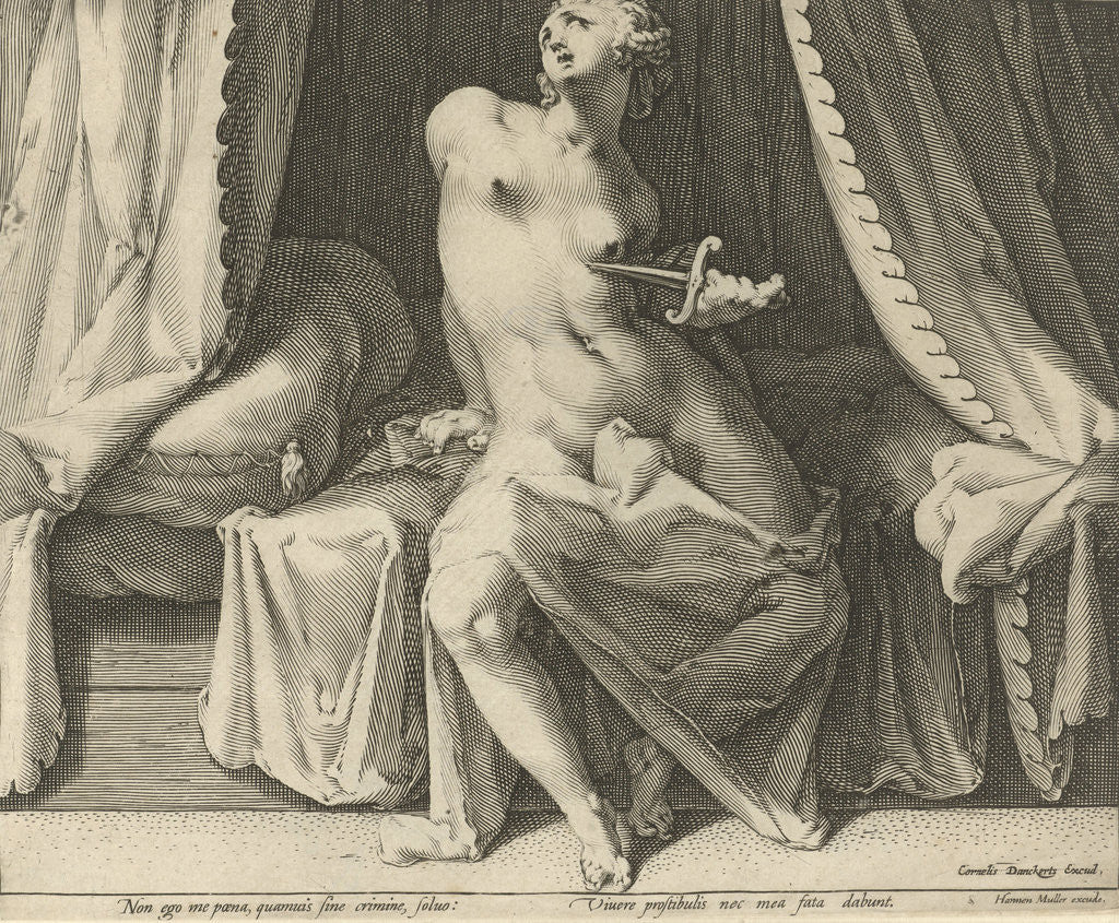 Detail of Death of Lucretia by Cornelis Danckerts I