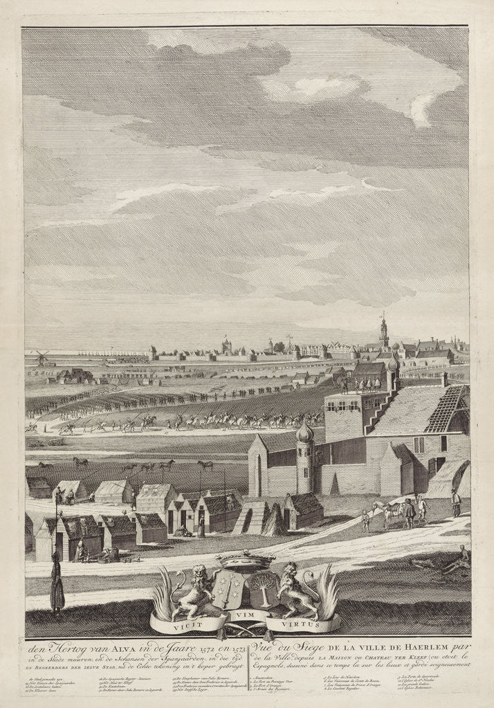 Detail of Siege of Haarlem, 1572-1573 (middle leaves) by Bernardus Kleynhens