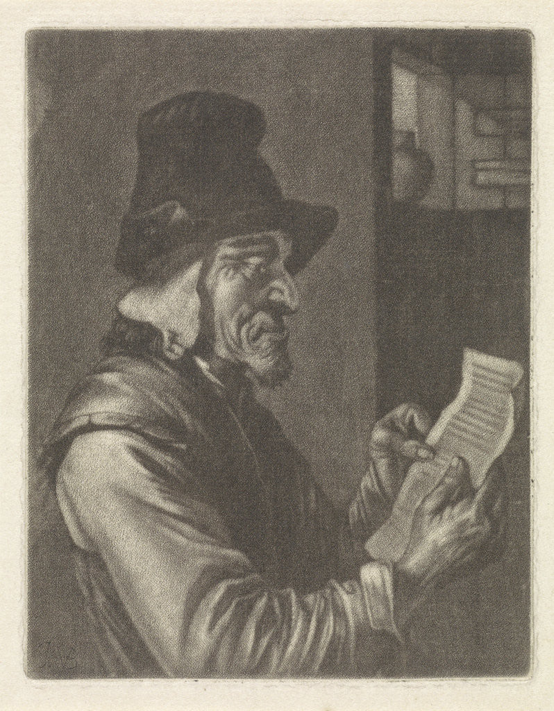 Detail of Letter Reading man by Jan Verkolje I