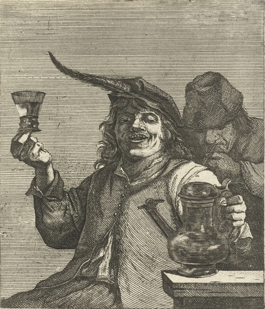 Detail of Drinking Man by Anonymous
