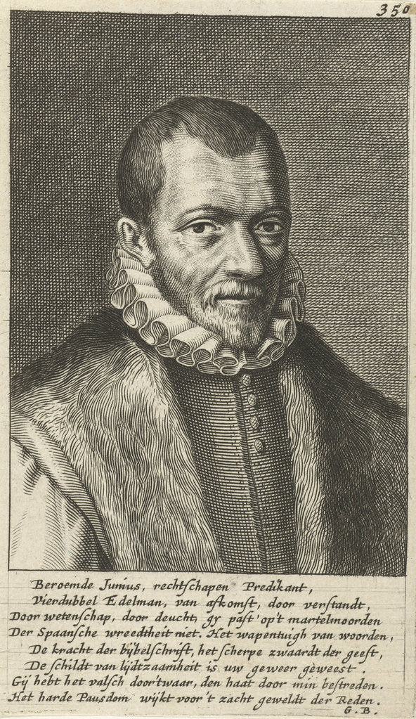 Detail of Portrait of Franciscus Junius (I). Hendrik Bary by Geeraert Brandt I