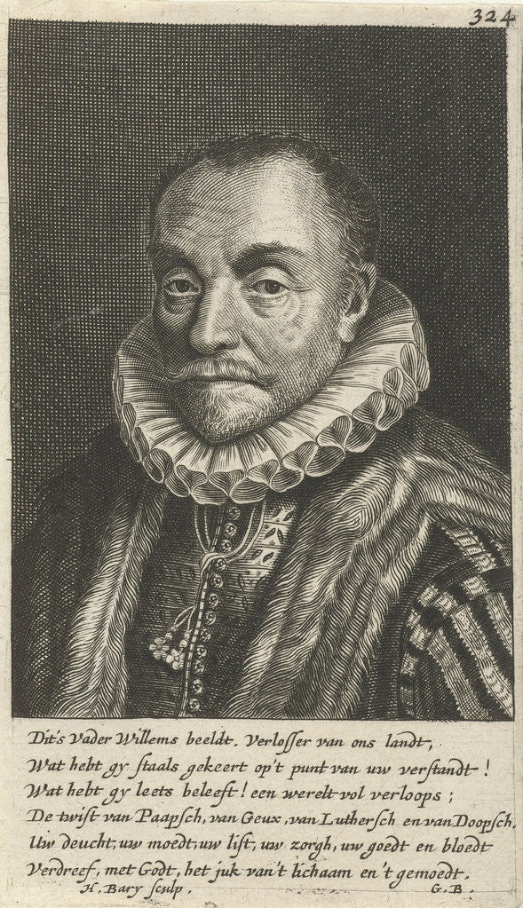 Detail of Portrait of William I, Prince of Orange by Geeraert Brandt I