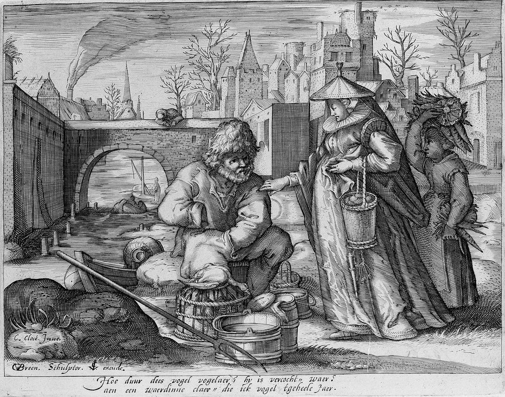 Detail of Bird Copper by Claes Jansz. Visscher II