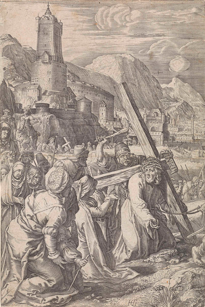 Detail of Carrying of the Cross by Abraham Hogenberg