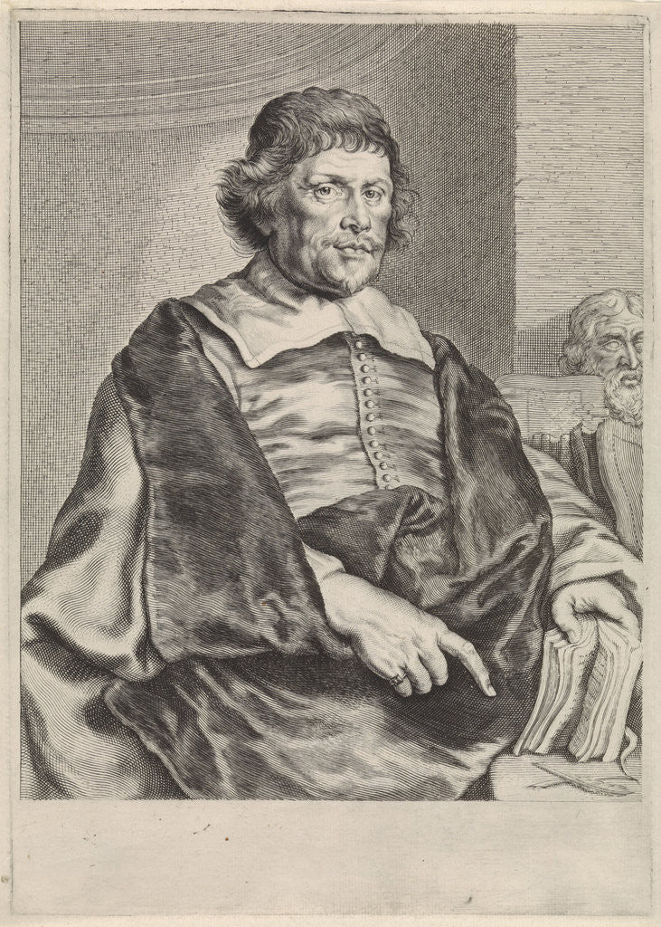 Detail of Portrait of Caspar van Baerle by Joachim von Sandrart