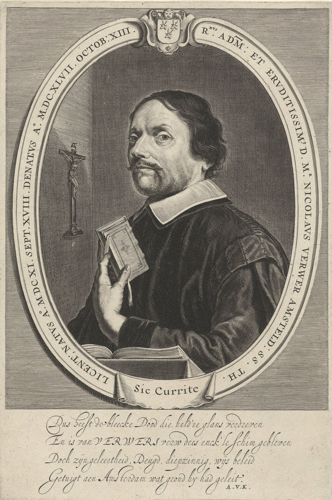 Detail of Portrait of Nicholas Acquirers by Monogrammist AVK