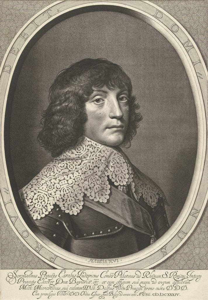 Detail of Portrait of Charles Louis, accept prince of the Palatinate at the age of 16 by Staten-Generaal